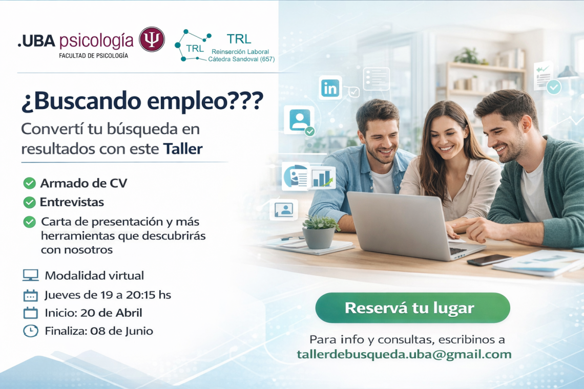 Taller gratuito de búsqueda laboral: cómo mejorar tu CV y conseguir trabajo